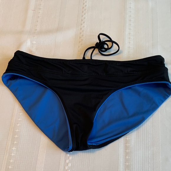 Lululemon athletica Tidal Flow Full Bottom Bikini Black Blue Sun-Ready Sz Small - Picture 2 of 11